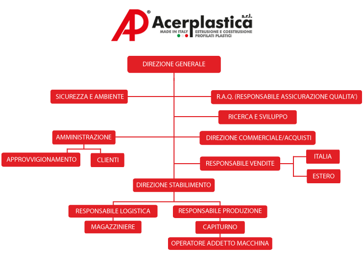 Acerplastica organizzazione